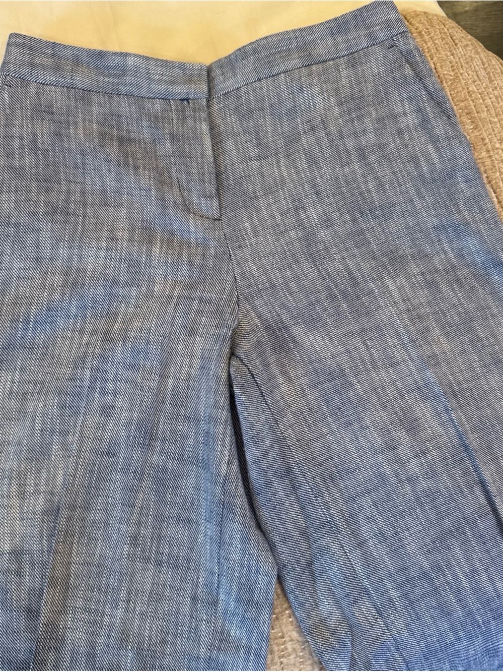 Zara Light Blue Straight-Leg Trousers